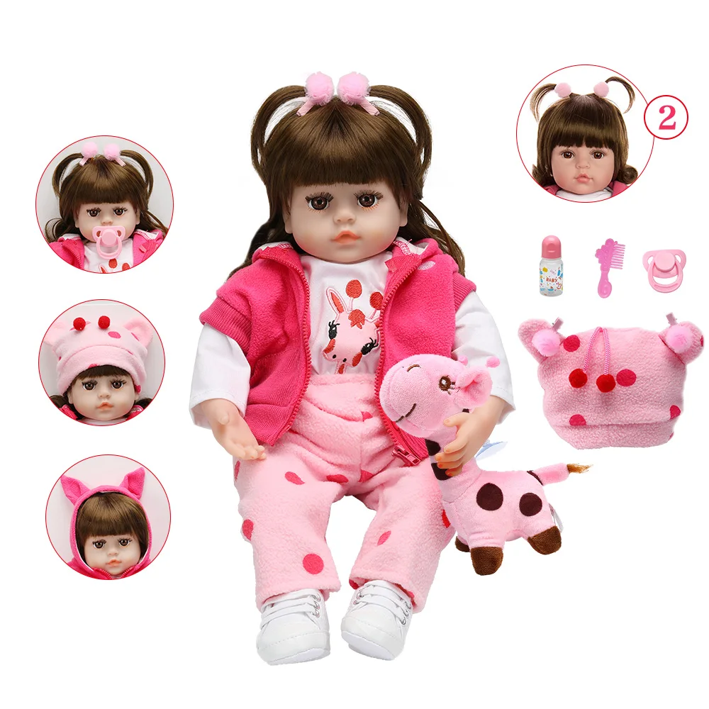 

Reborn Baby куклы 48 см силиконовые реалистичные Reborn Baby Doll очаровательны похожая на настоящую, платье для дня рождения, рождественские игрушки ку...