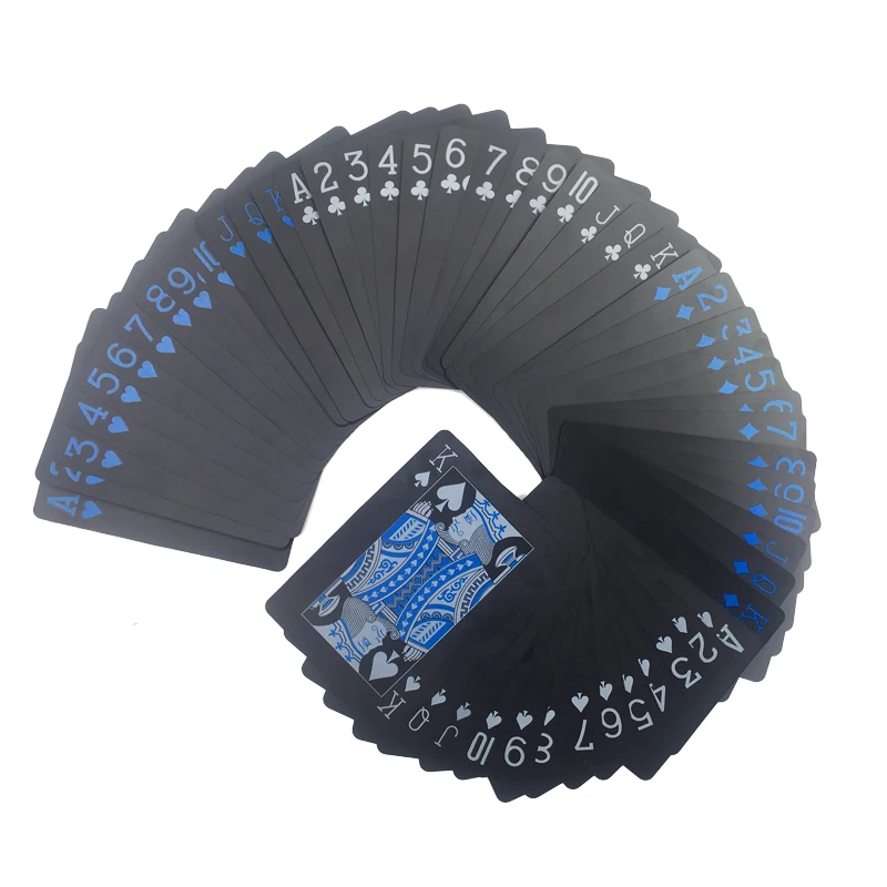 

Poker Card Sets Classic Magic Tricks Tool Poker Games 1 PCS PVC Poker Waterproof Plastic Playing Cards Set Black Color