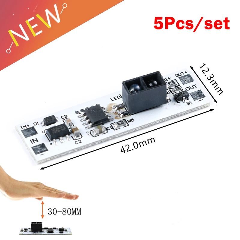 

Датчик сканирования на короткое расстояние, сенсор сканирования руки, модуль переключателя, 36 Вт, 3 А, постоянное напряжение светодиодный св...