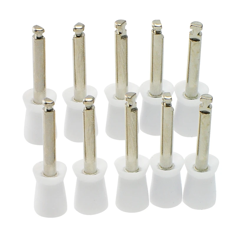 

100 PCS Dental Polishing Polish Prophy Cup Brush 6 Webbed White Color Latch Type