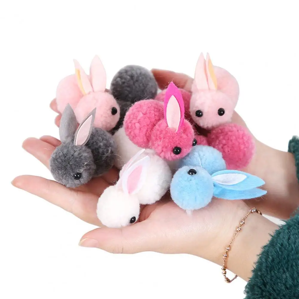 

5 Pcs Rabbit Doll Comfortable Touch High Simulation Plush Lovely Easter Bunny Toy Craft for Home