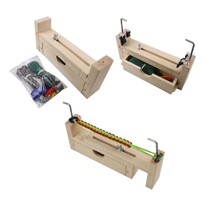 Ручной парашютный шнур браслет джиг мейкер DIY Дружба деревянный плетёный набор