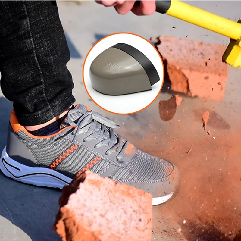 Мужская защитная обувь рабочие ботинки со стальными вставками Женская легкая