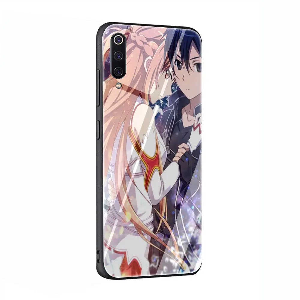 Мультяшный Меч Art Online Anim закаленное Стекло телефона Футляр для Redmi 4x 6A Примечание 5 6 7 Pro Xiaomi Mi 8 Lite A1 A2 5X6X9 - Цвет: G11