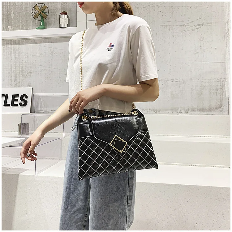 JIULIN Summer 2019 Western style Lingge chain bag large capacity shoulder fashion women's | Багаж и сумки