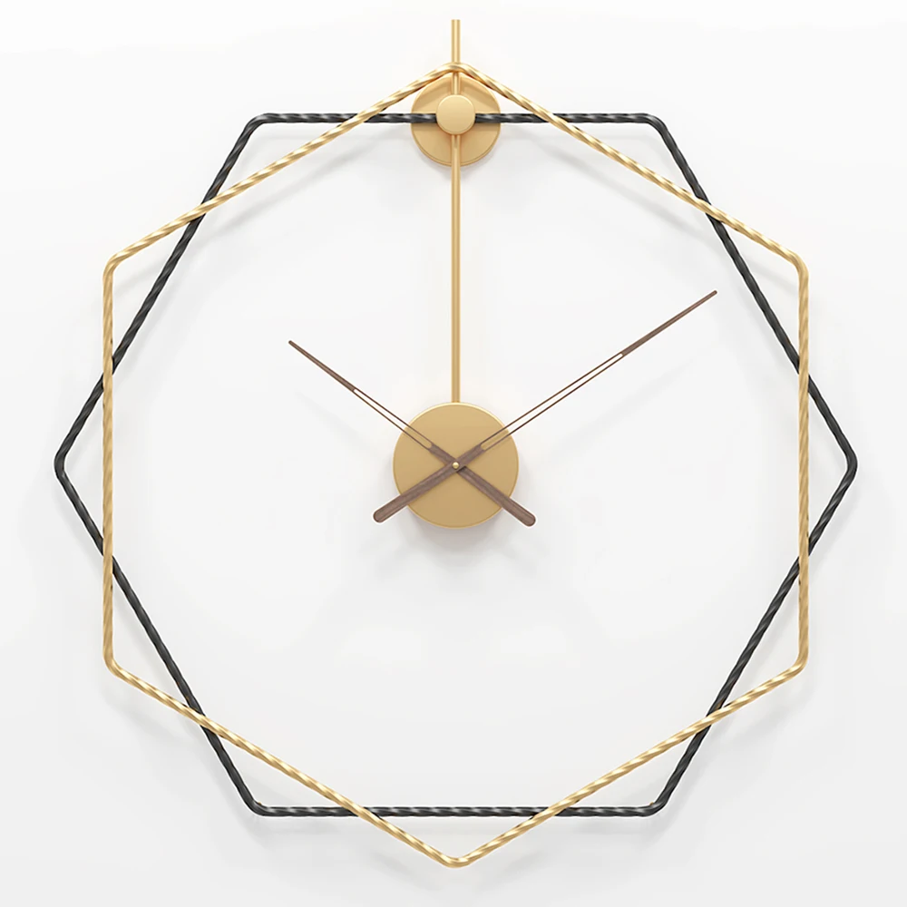 

Creative Large Silent Wall Clock Modern Design For Home Office Decorative Hanging Living Room Classic Brief Metal Wall Watch