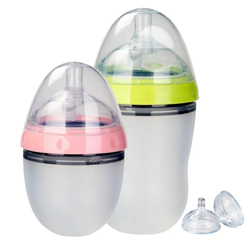 

Silicone Baby Bottle Baby Milk Silicone Feeding Bottle Kids Drink Water Bottle Children Nipple Bottle GYH