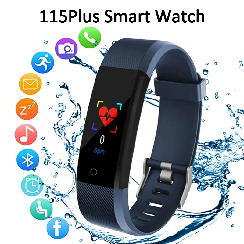 Смарт-браслет 115plus мужской спортивный браслет трекер сна пульса движений