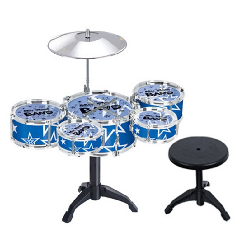 

Игрушечный инструмент для девочек и мальчиков, Классический джазовый барабан, детский музыкальный подарок на день рождения, детская песня ...