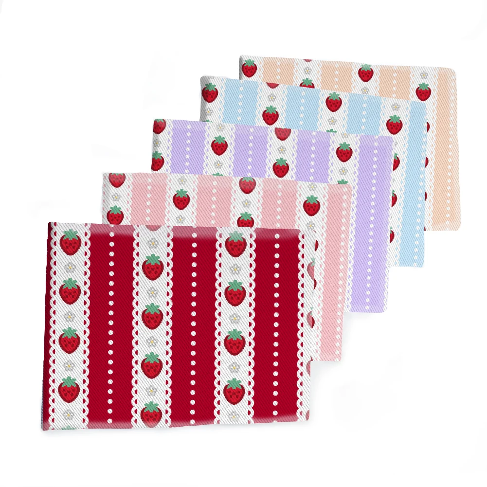 50*145 см клубника ткань с принтом фрукты полиэстер хлопок твил из смешанных