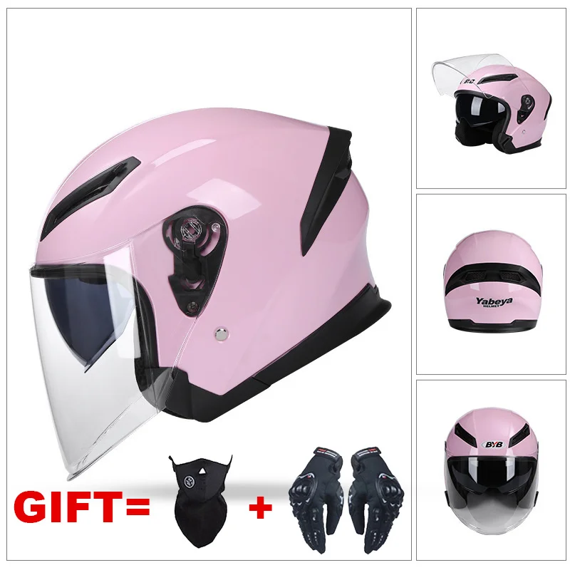 

Мотоциклетный шлем с открытым полулицевым покрытием из АБС-пластика и двойными стеклами