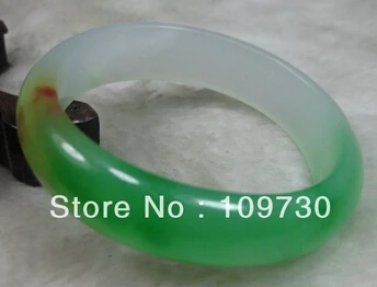 free shipping &gt&gt&gt&gt&gt909321 NATURE GREEN RED YELLOW WHITE &quot D&quot Shape Oval JADE JADEITE BRACELET BANGLE | Украшения и