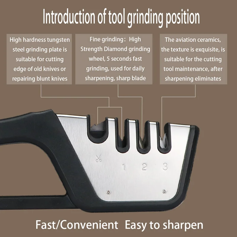

New Class Four Blade sharpener kitchen blade sharpener diamond ceramic stone professional scissors tool