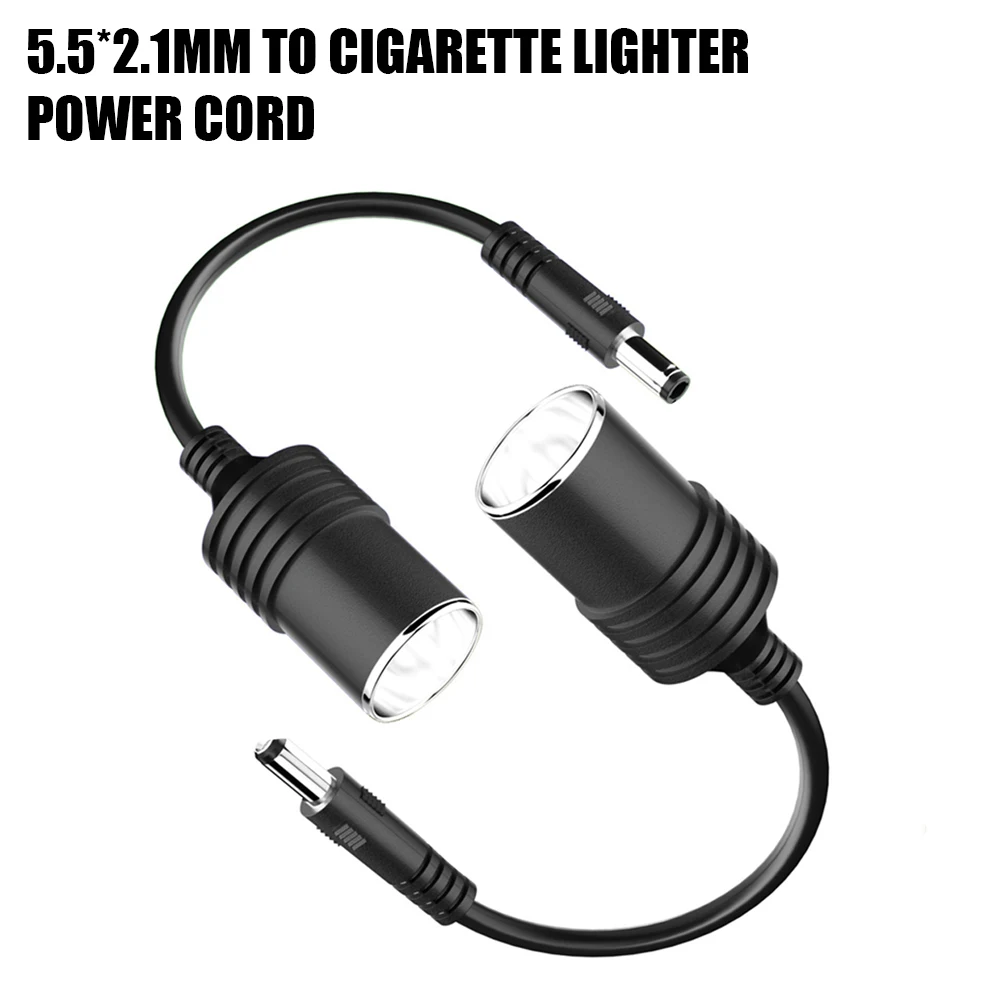 

DC5.5x2.1mm 12V Male to Car Cigarette Lighter Socket Female Adapter Cable PVC Power Converter Cord Car Truck Bus Accessories