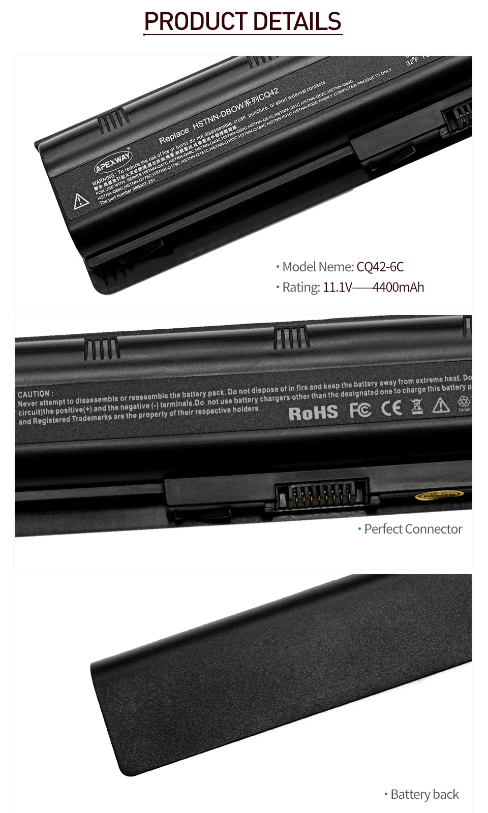 Apexway 6 ячеек Батарея для hp pavilion g6 Батарея G4 G6 G7 G62 G62T G72 MU06 HSTNN-UBOW Presario CQ42 CQ56 CQ62