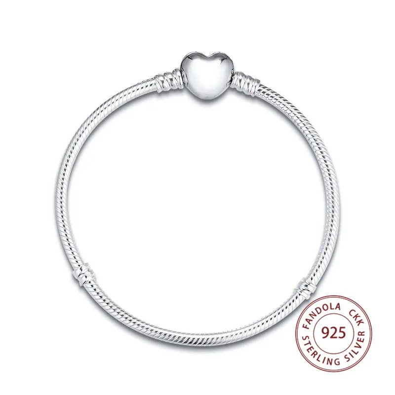 Fandola mujer pulseira зажим-Сердце Браслеты Женские цепи змеи Подвески Браслеты для женщин серебро 925 Изготовление ювелирных изделий