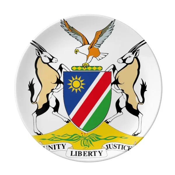 

The Republic Namibia Africa Country Dessert Plate Decorative Porcelain 8 inch Dinner Home
