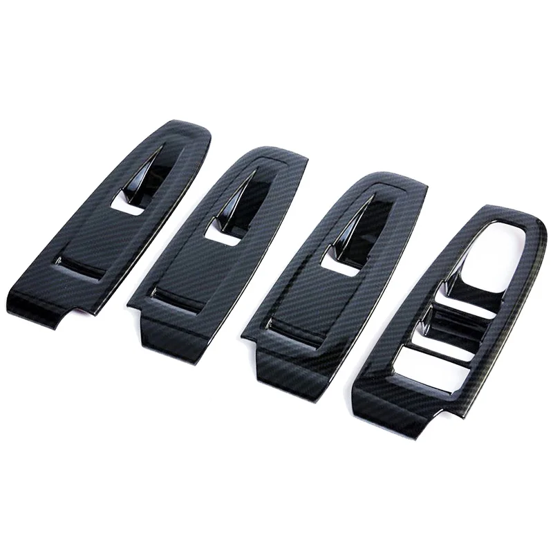 4Pcs ABS Carbon Fiber Interior Door Window Lift Button Switch Panel Cover Trim Molding for Subaru XV Crosstrek 2018 LHD | Автомобили и