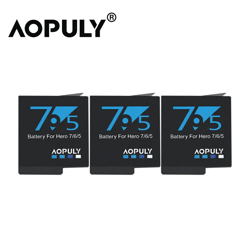 3 шт./лот Gopro 5 Hero 5 батарея 3,85 В 1600 мАч AHDBT-501 Аккумуляторные Батареи Akku для AHDBT 501 Gopro Hero 5 Аксессуары для камеры