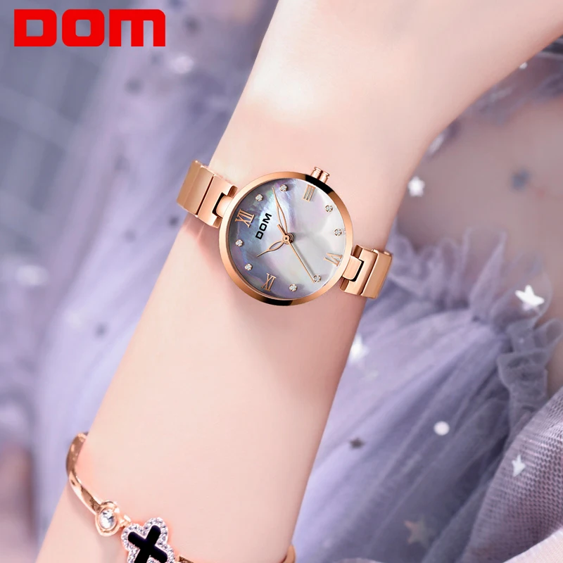 DOM океан серии часы женские повседневные Модные кварцевые Валентина Подарочный