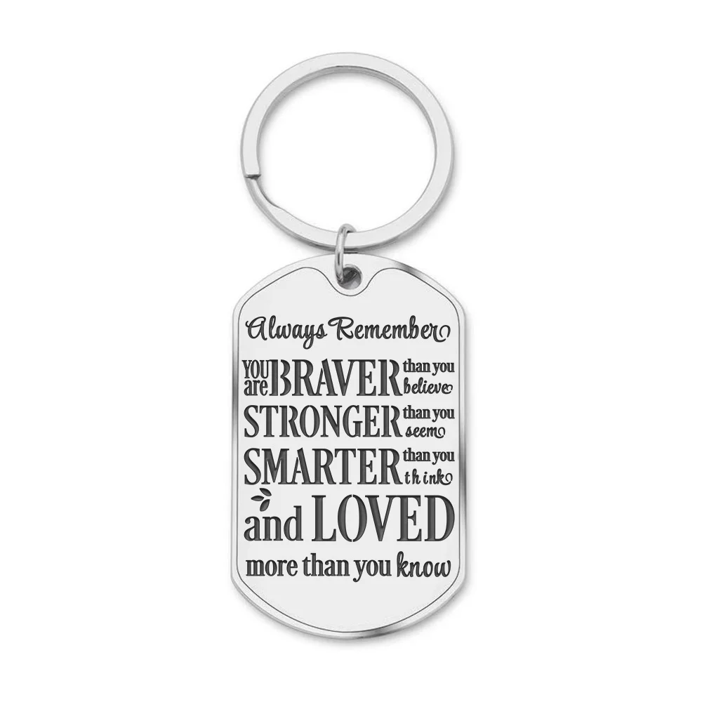 

Birthday Valentine Gifts Keychain for Him Her Friends Son Daughter Teenage Boy Girls Graduation Present Keyring Pendant