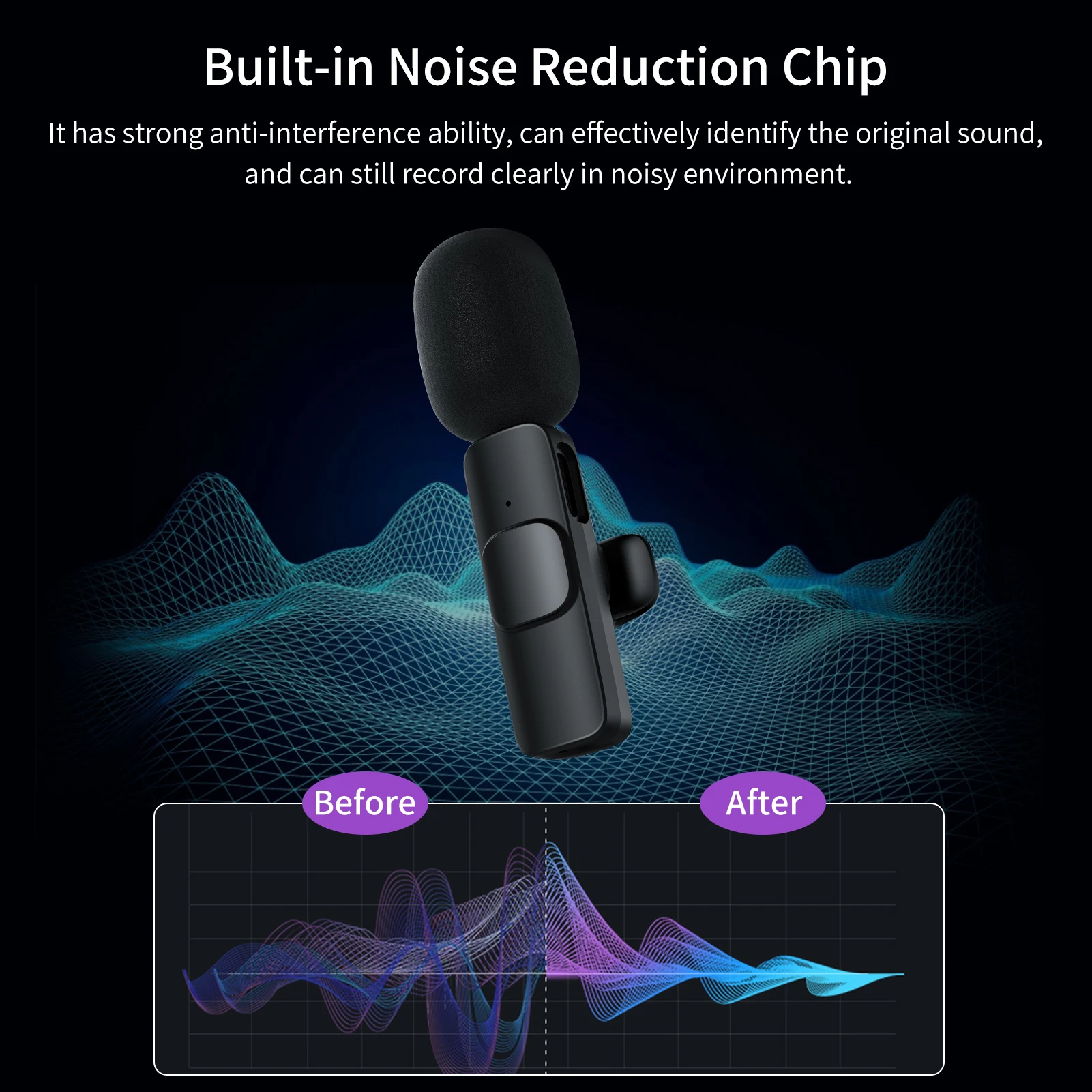 Беспроводной петличный мини-микрофон всенаправленный микрофон с лацканами