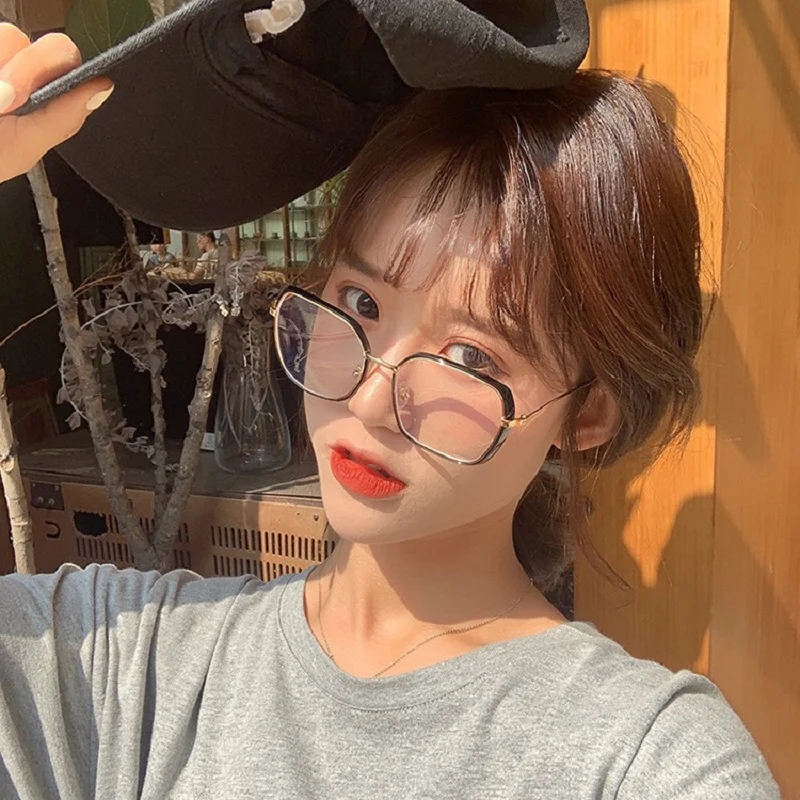 

Plain Square Glasses Frame Women Men Eyewear Oversize Blue Light Blocking Computer Oculos Vintage Eye Glasses Optical Spectacles