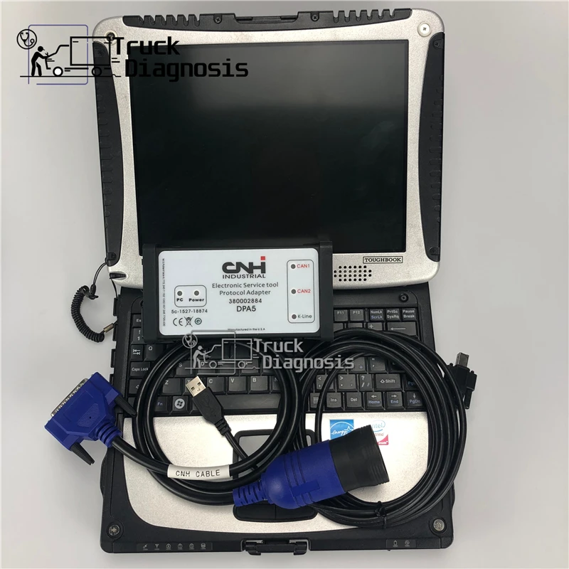 CNH EST with cf19 Голландский чехол для электронного сервиса CNH EST DPA5 диагностический комплект CNH EST 9,1 инженерный уровень+ CF19/T420 ноутбук - Цвет: CNH EST with cf19
