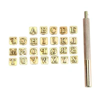 26pcs steel alphabet stamps punch set for leather craft stamps tools 26 english letters metal stamp set leathercraft