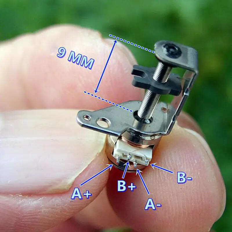 5шт микро 6 мм 2-фазный 4-проводной электродвигатель Степпер мини точность