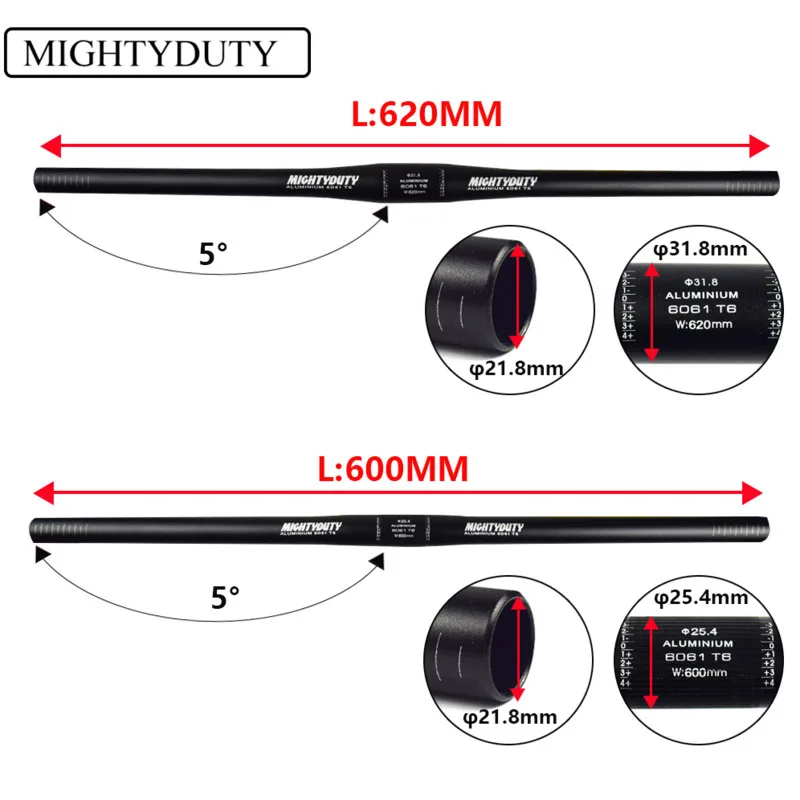 MIGHTYDUTY горный велосипед прямой руль сверхлегкий алюминиевый дорожный из сплава