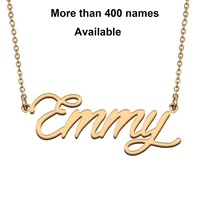 cursive initial letters name necklace for emmy birthday party christmas new year graduation wedding valentine day gift
