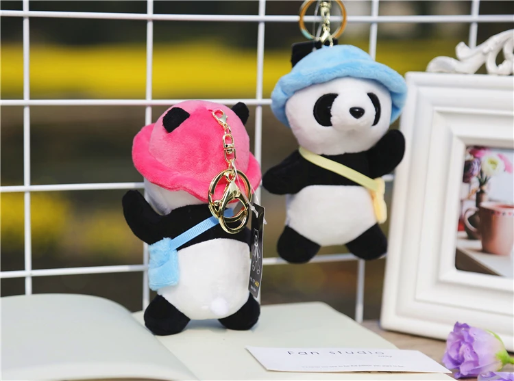 Брелок для ключей в виде куклы панды последняя модель плюшевый брелок женщин