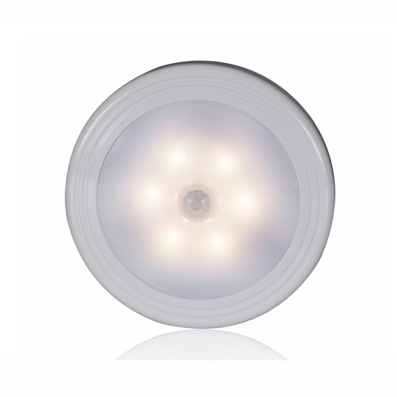 6 светодиодный датчик движения Ночной свет активированный на батарейках