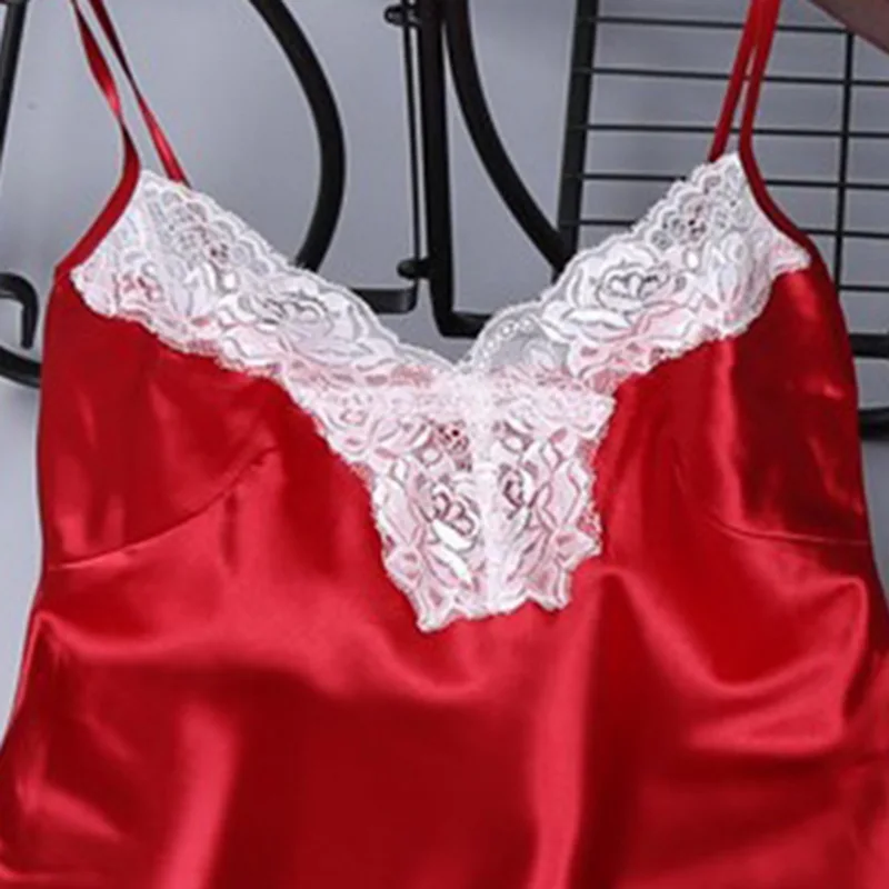 Роскошная кружевная сексуальная пижама из 2 предметов женские гладкие комплекты