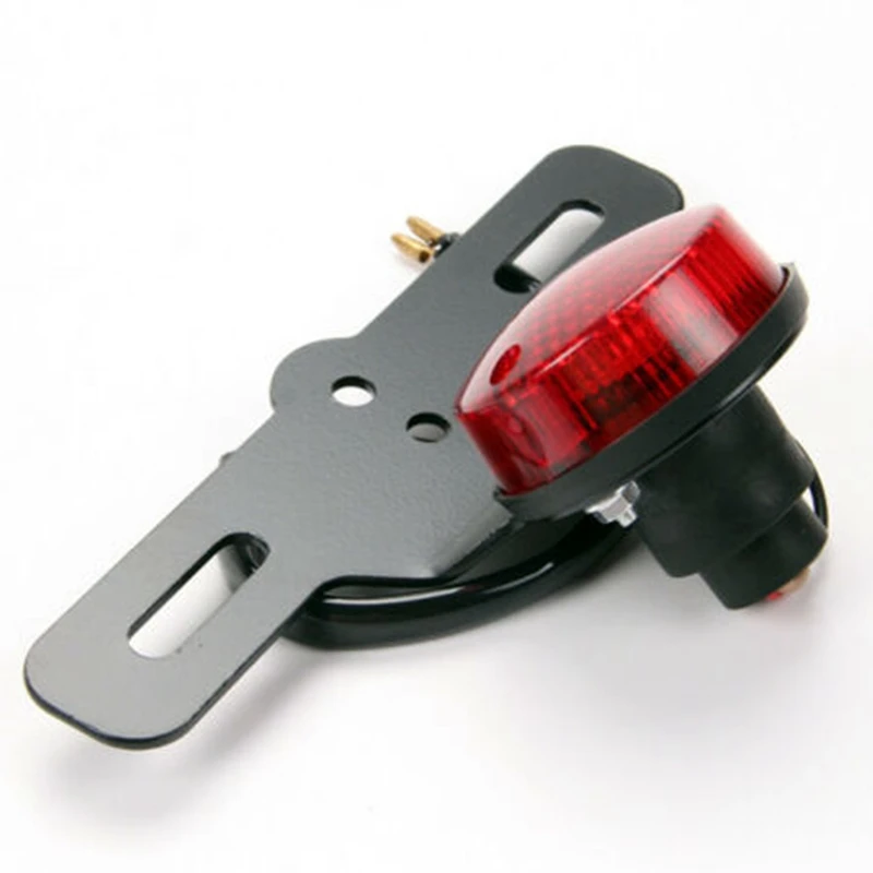 

Universal Motorcycle LED Retro Red Rear Tail Brake Stop Light Lamp with License Plate Mount Tail Brake Light License