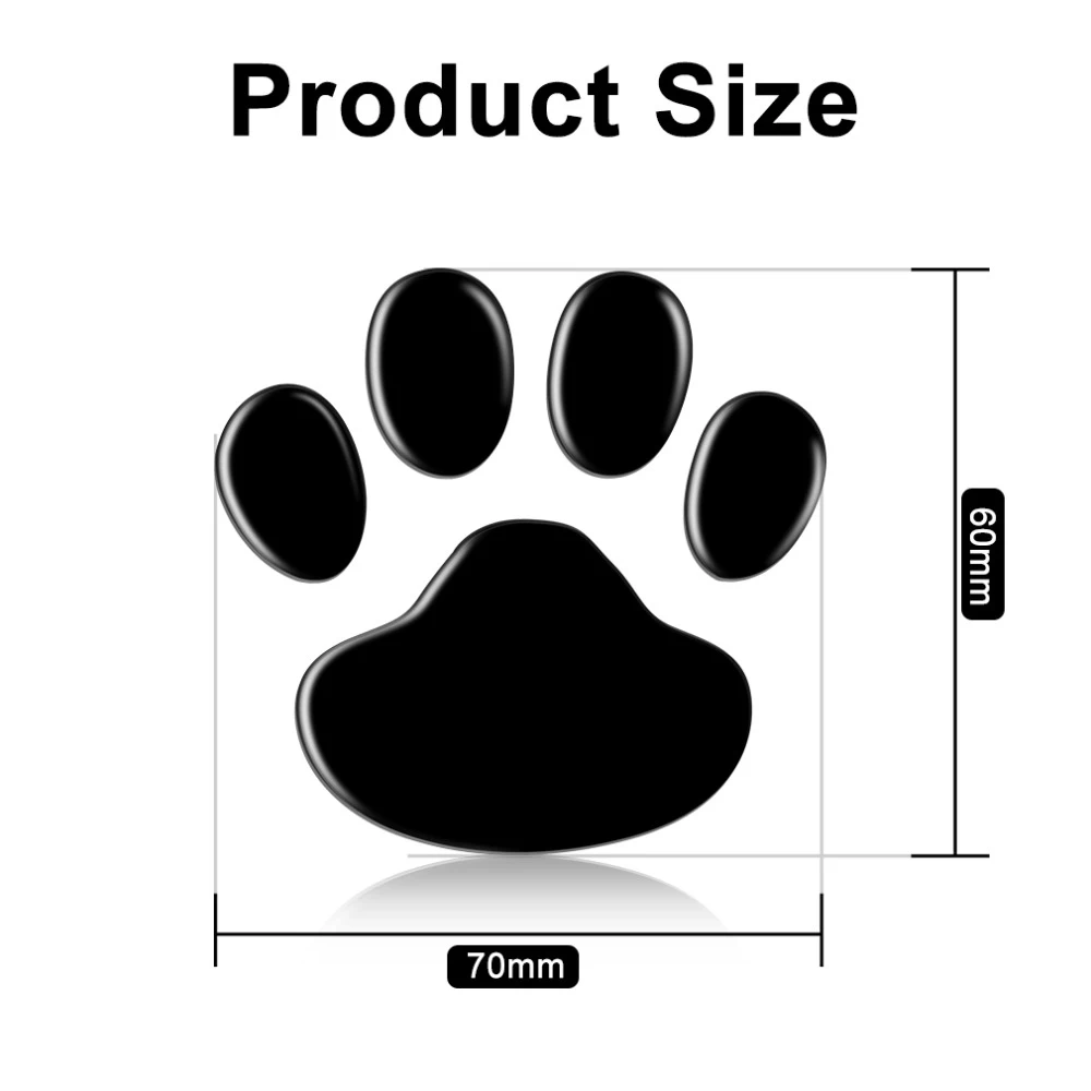 

2Pcs/Set 3D Car Sticker Cool Design Paw Animal Dog Cat Bear Foot Prints Footprint Decal Car Stickers Silver Red Black Golden