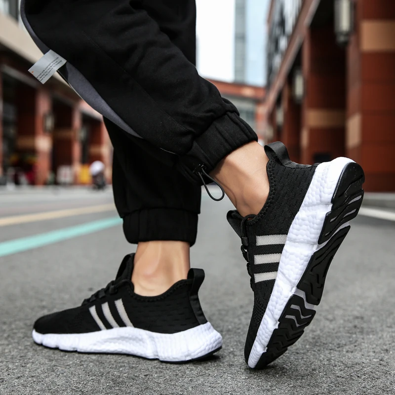 Кроссовки сетчатые для мужчин и женщин дышащие сникерсы на платформе