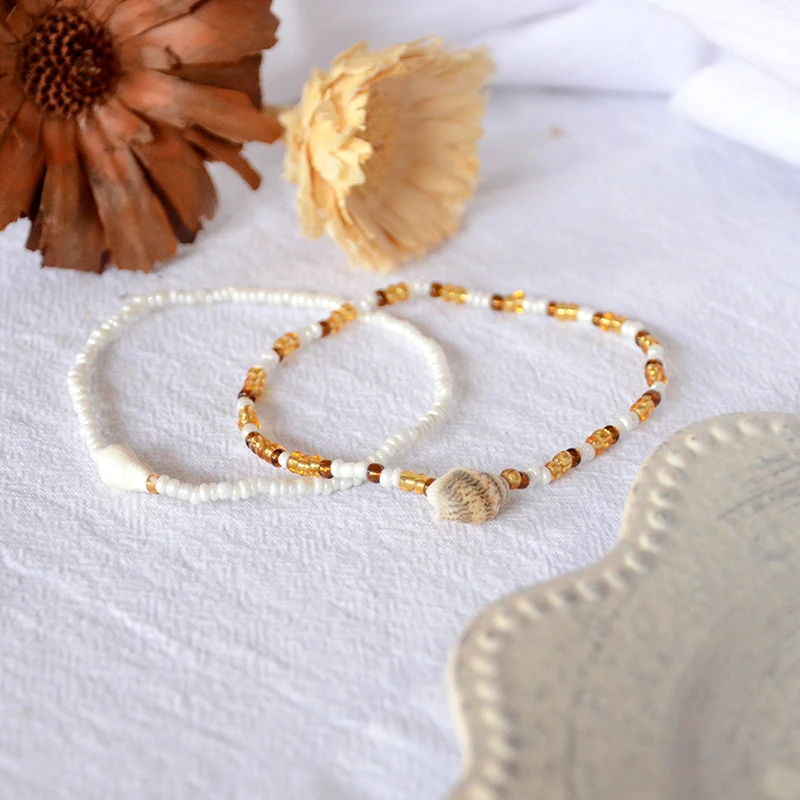 Браслеты на ногу для женщин и девушек амулетные украшения из разноцветных бусин