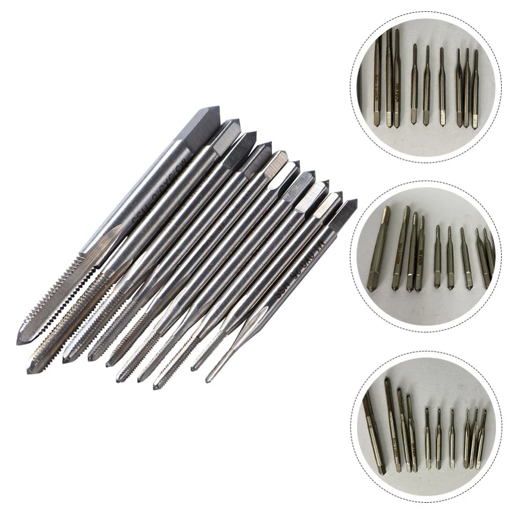 

10pcs High-speed Steel Tap Woodworking Straight Flute Tap Wire Tapping Drill Bit