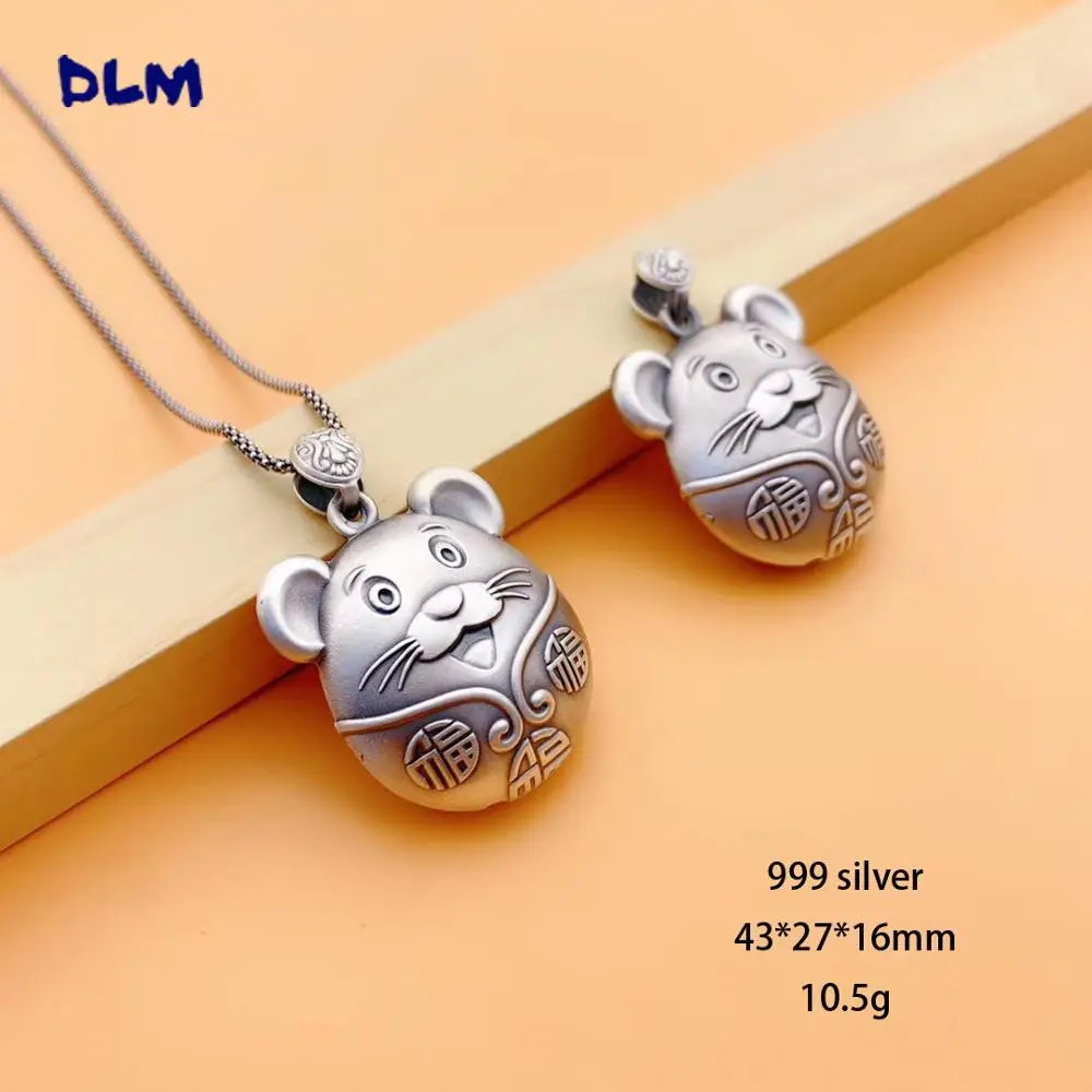 [Год крысы в 2020] самый продаваемый 3D посеребренный ретро кулон Эрбиля с 999 тысяч