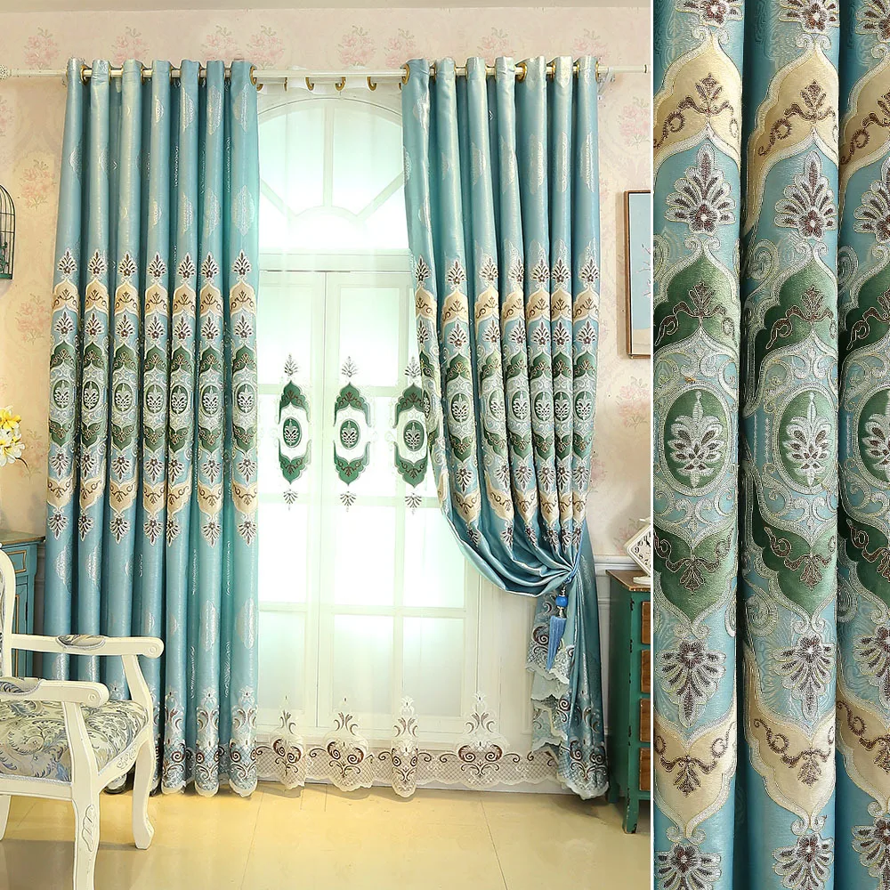 Синие занавески на заказ для мальчиков плавающие гостиной спальни окна