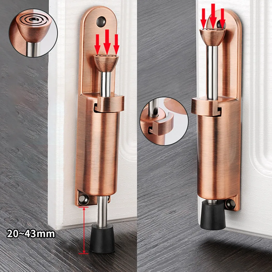 

Zinc Alloy Foot Door Stopper Door Locator Brake Stopper Invisible Anti-Collision Stop To Block Doors Pedal Door Stop With Screws