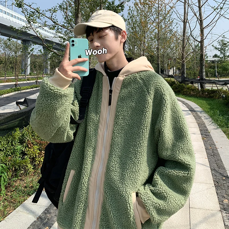 Осень-зима 2022 мужская повседневная куртка из бархата ягненка теплые модные