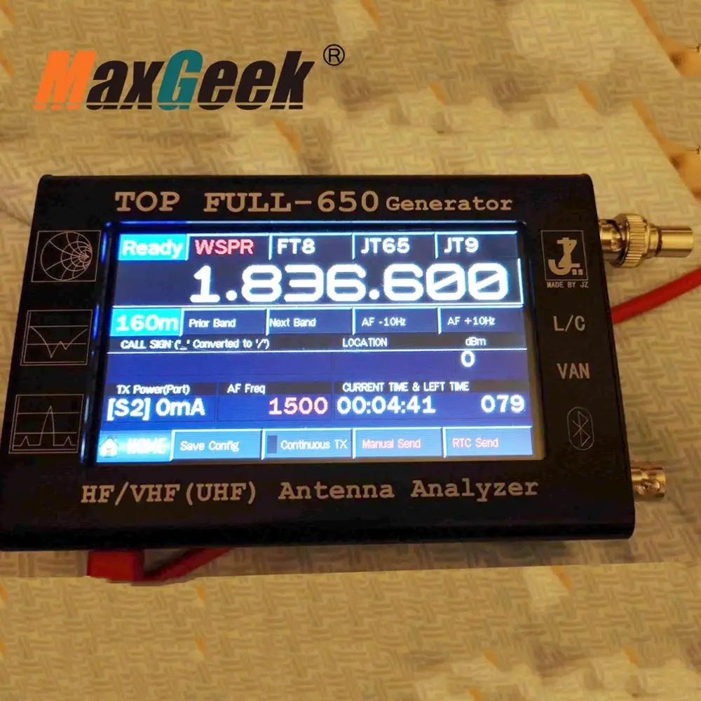 Векторный анализатор антенны Maxgeek 1 3 ГГц генератор сигналов HF VHF UHF ANT SWR