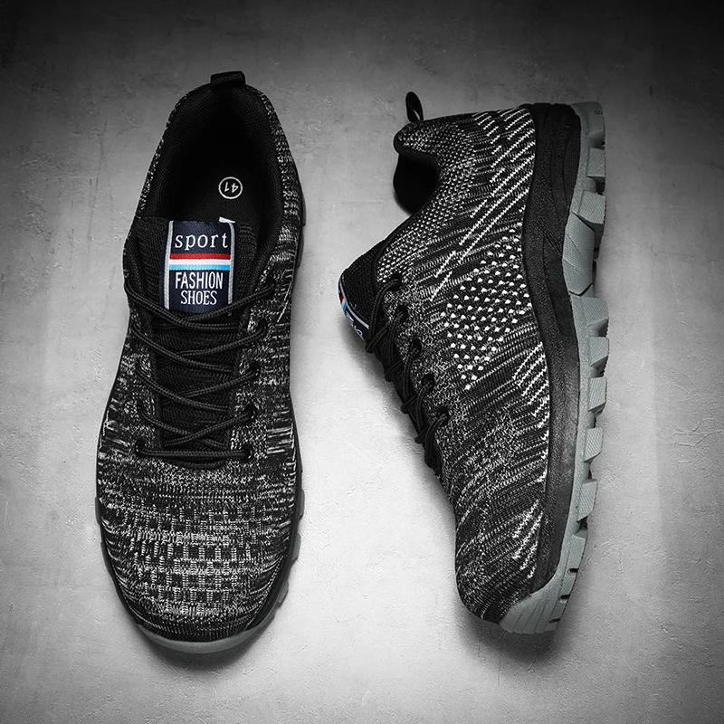 Мужская защитная обувь со стальным носком осенние дышащие противоударные ударопрочные мужские рабочие