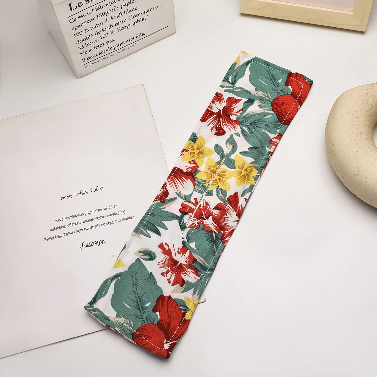 

FNIO Korean Magic Twist Bow Scrunchies Floral Print Hair Tie Headband Colorful Hairband Headwear Ponytail Holder Accessories