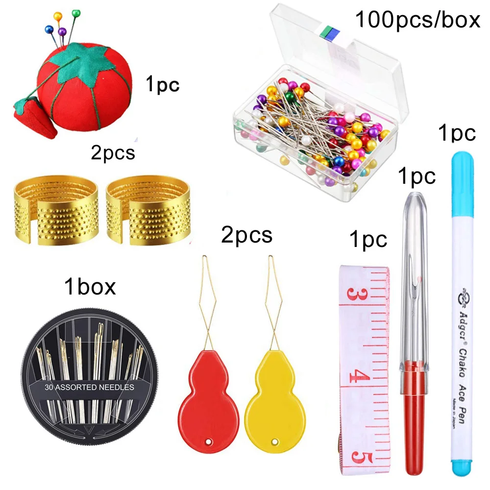 

137Pcs Sewing Tool Sets Pin Cushion & Quilting Pins & 30pcs Hand Sewing Needles & Seam Ripper DIY Needlework Craft Sewing Tools