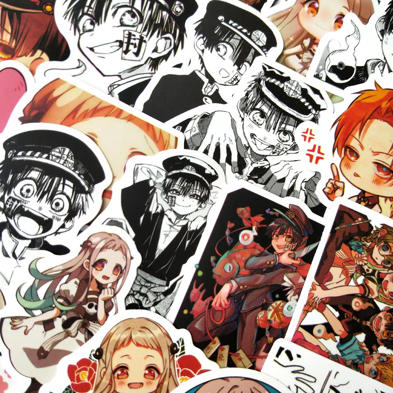 50pcs Toilet Bound Jibaku Shounen Hanako Kun Yugi Amane Nene Kou Cosplay Trunk Surface Waterproof Stickers Decoration Prop | Тематическая