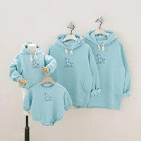 family hoodie parent child matching hooded sweatshirts autumnwinter clothes for mom dad and baby tops mother daughter outfits
